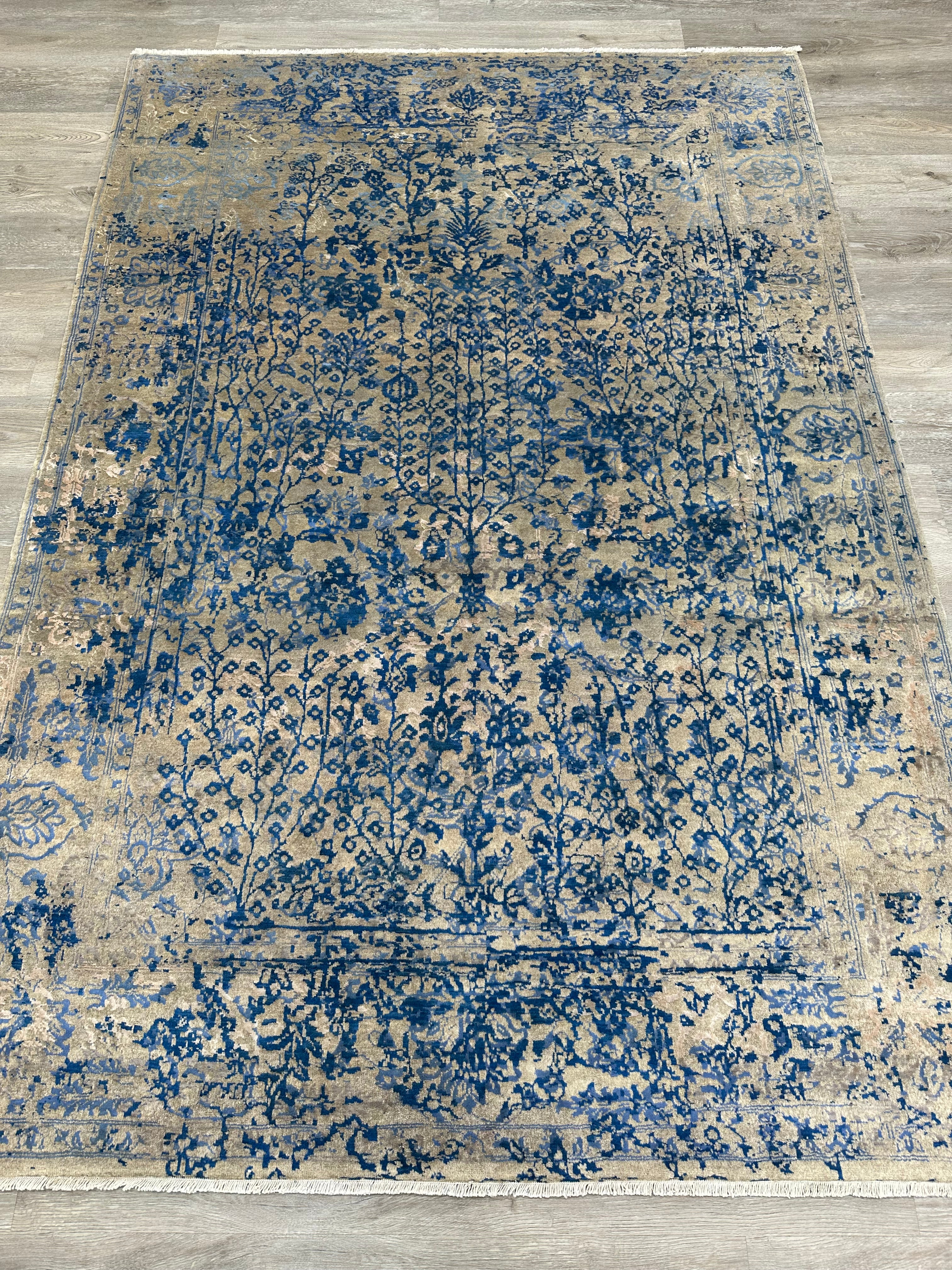 Handmade 4x6 rug in neutral tones, available at Imperial Rug Galleries.