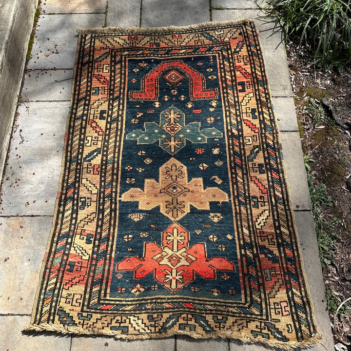 Antique Caucasian Kazak Prayer Rug