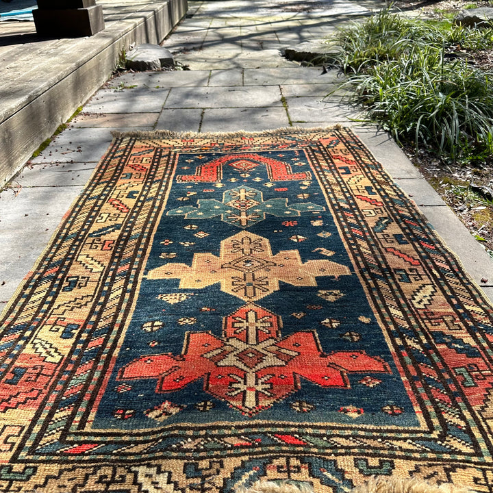 Antique Caucasian Kazak Prayer Rug